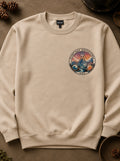 EDA sweatshirt in sand with Every Day Adventures chest logo